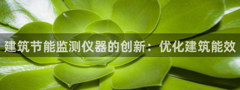 e尊国际客服：建筑节能监测仪器的创新：优化建筑能效