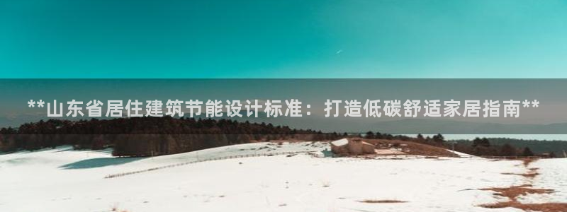 e尊国际客服：**山东省居住建筑节能设计标准：打造低碳舒适家居指南**