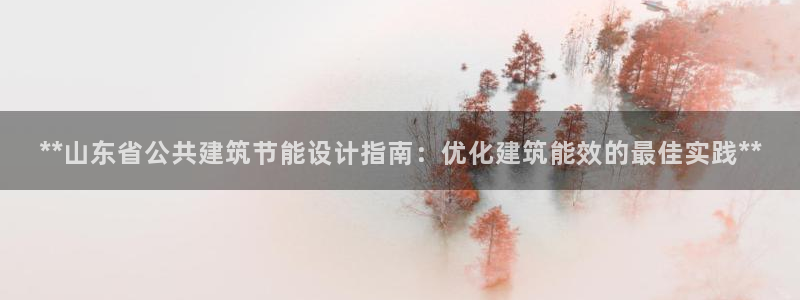 尊亿娱乐国际官网：**山东省公共建筑节能设计指南：优化建筑能效的最佳实践**