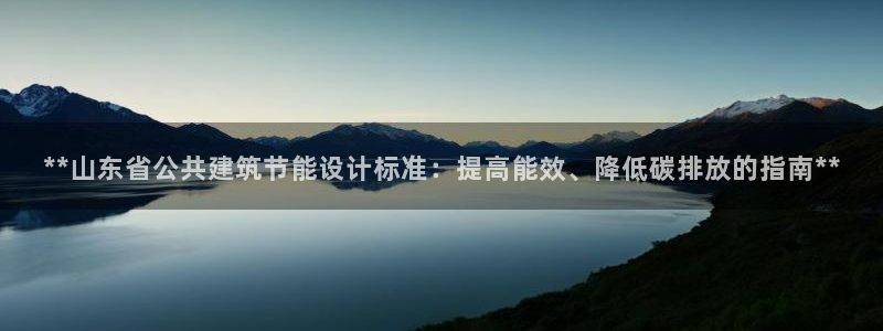 e尊国际地址：**山东省公共建筑节能设计标准：提高能效、降低碳排放的指南**