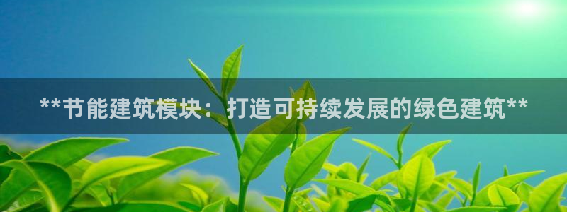 e尊体育：**节能建筑模块：打造可持续发展的绿色建筑**