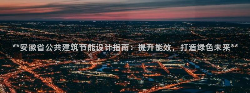 e尊国际官网·网址：**安徽省公共建筑节能设计指南：提升能效，打造绿色未来**
