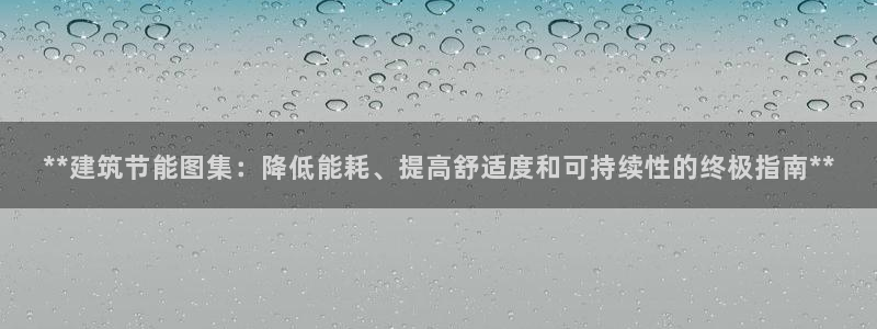 e尊国际是干什么的：**建筑节能图集：降低能耗、提高舒适度和可持续性的终极指南**