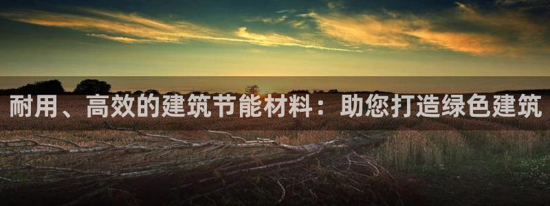 e尊国际平台：耐用、高效的建筑节能材料：助您打造绿色建筑