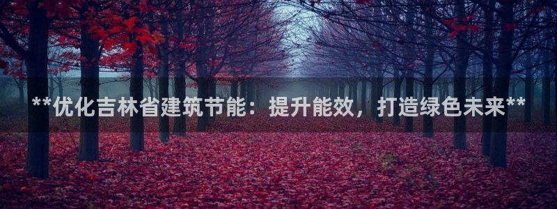 e尊国际官网·网址：**优化吉林省建筑节能：提升能效，打造绿色未来**