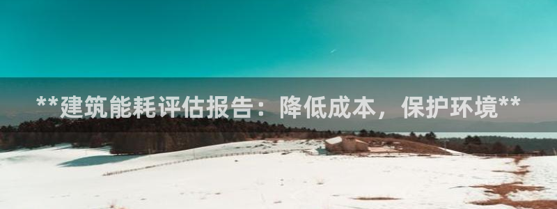 e尊国际app：**建筑能耗评估报告：降低成本，保护环境**
