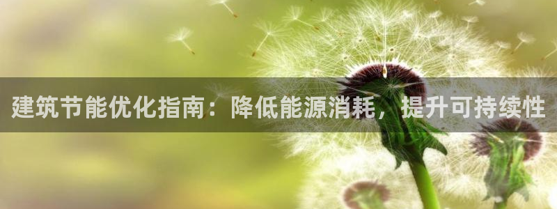 e尊国际7779：建筑节能优化指南：降低能源消耗，提升可持续性