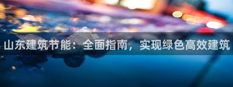 E尊国际网站：山东建筑节能：全面指南，实现绿色高效建筑