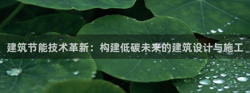e尊官网：建筑节能技术革新：构建低碳未来的建筑设计与施工