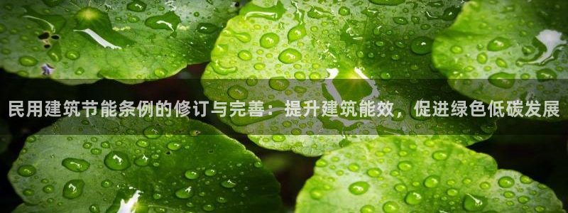 e尊电竞：民用建筑节能条例的修订与完善：提升建筑能效，促进绿色低碳发展