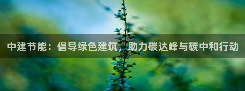 e尊平台：中建节能：倡导绿色建筑，助力碳达峰与碳中和行动