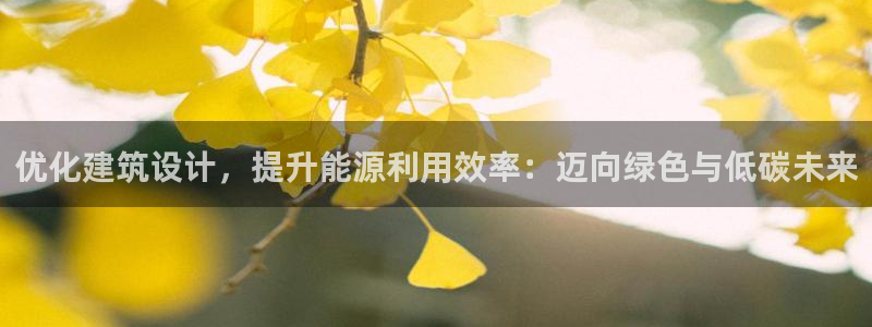 e尊国际app：优化建筑设计，提升能源利用效率：迈向绿色与低碳未来